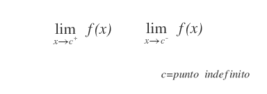 il limite della funzione verso il punto in cui è indefinita la funzione