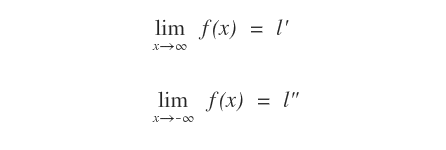 il limite della funzione per infinito verso un numero finito