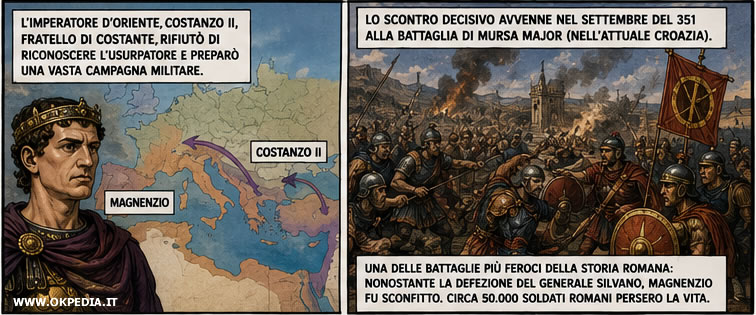 la guerra tra Costanzo II e Magnenzio