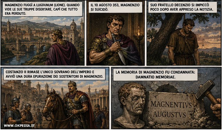 la fine di Magnenzio