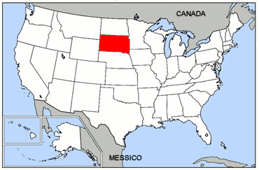 MAPPA DAKOTA DEL SUD