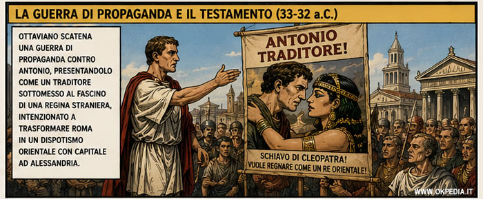 la guerra di propaganda di Ottaviano