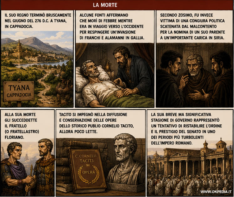 la morte di Tacito