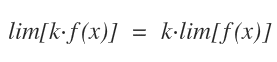 il limite del prodotto di una costante per una funzione