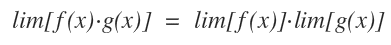 limite del prodotto di funzioni