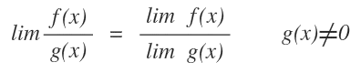 limite del rapporto di due funzioni