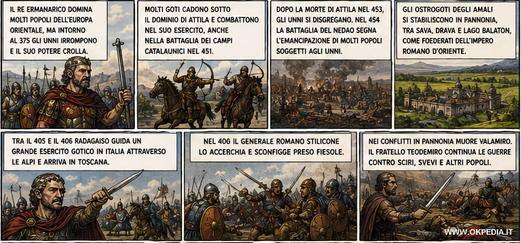 le battaglie degli ostrogoti nel IV e V secolo