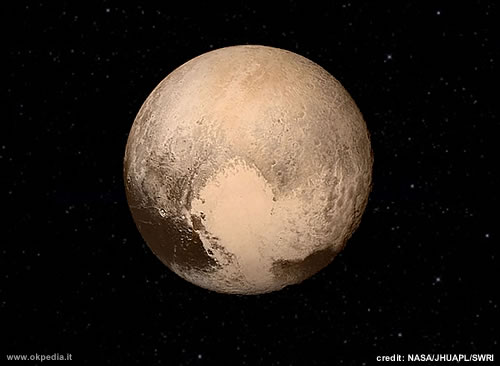 la foto di Plutone scattata dalla sonda New Horizons nel 2015