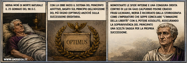 la morte dell'imperatore Nerva