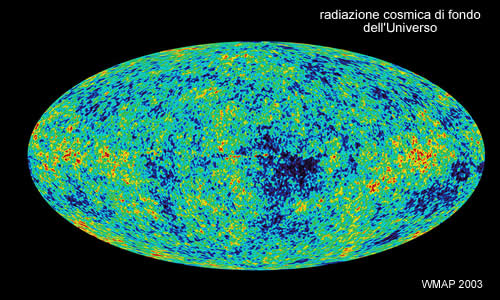 la radiazione cosmica di fondo - la mappa del satellite WMAP del 2003