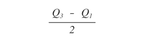 la formula della semi-differenza interquantile