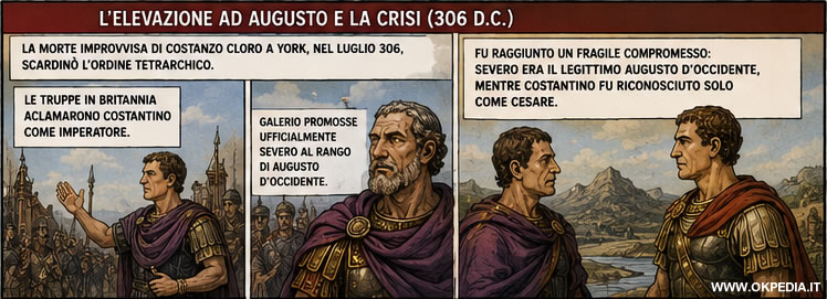 l'ascesa ad augusto d'occidente e l'accordo con Costantino