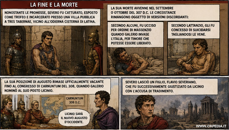 la caduta di Severo