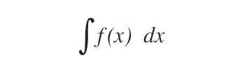 la notazione di un integrale di una funzione
