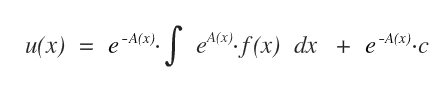 la soluzione generale di un'equazione differenziale di primo grado