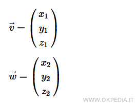 dati due vettori nello spazio