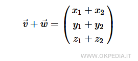 la somma di vettori