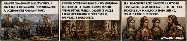 il sacco di Roma dei vandali nel 455