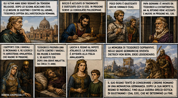 gli ultimi anni e la morte di Teodorico