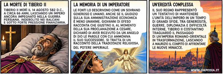 la morte di Tiberio II